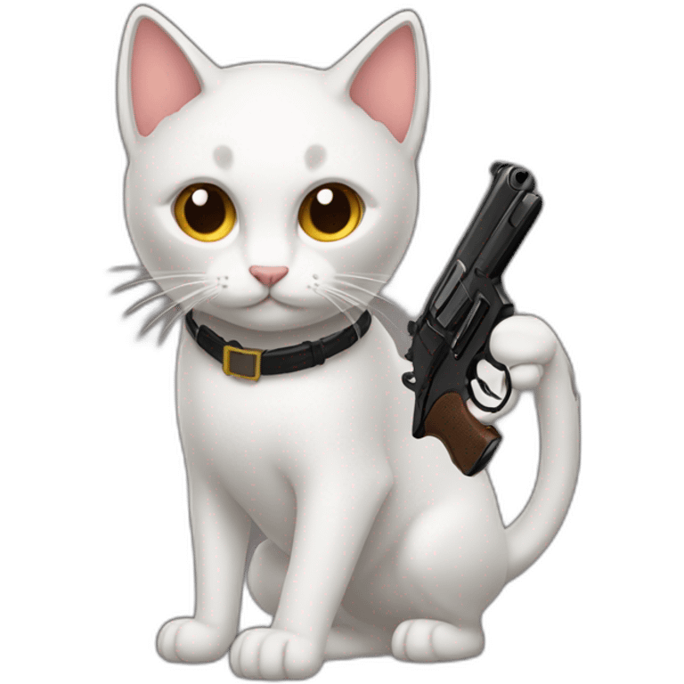 Gato con pistola emoji