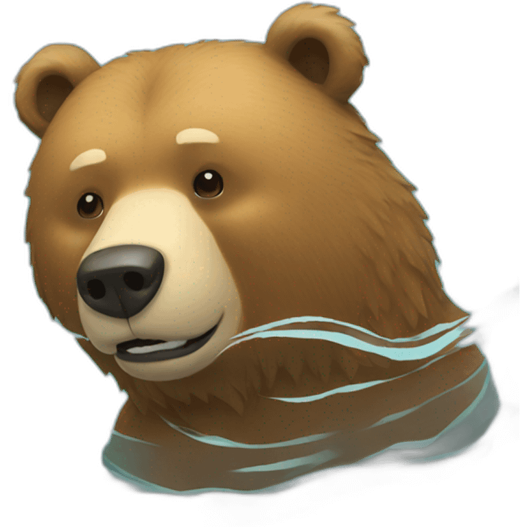 Bear in a pool emoji