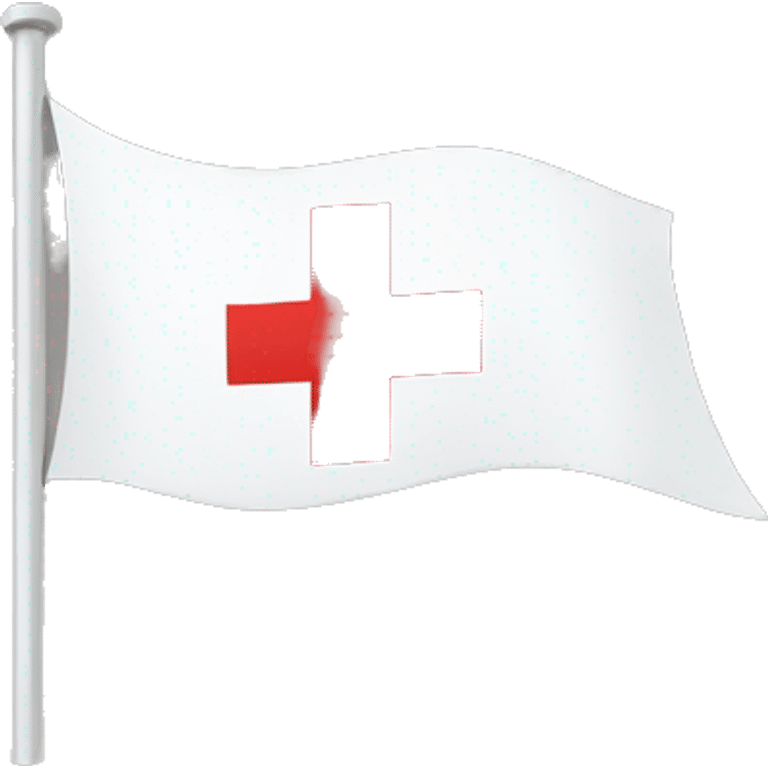 White flag Red Cross emoji