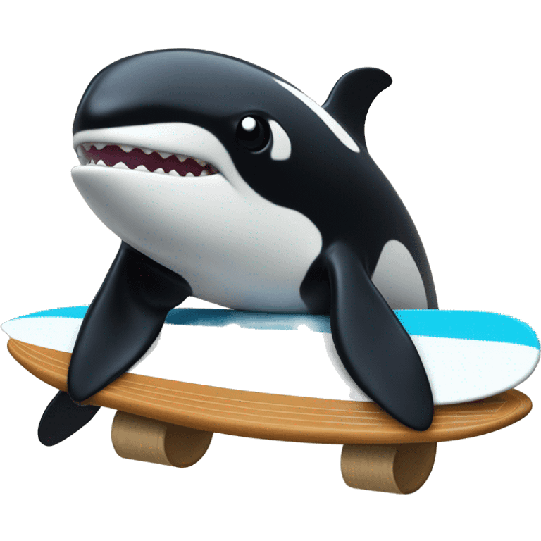 Orca on a surfboard  emoji