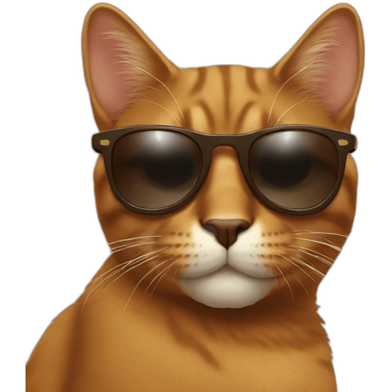 BROWN CAT WITH SUN GLASSES emoji