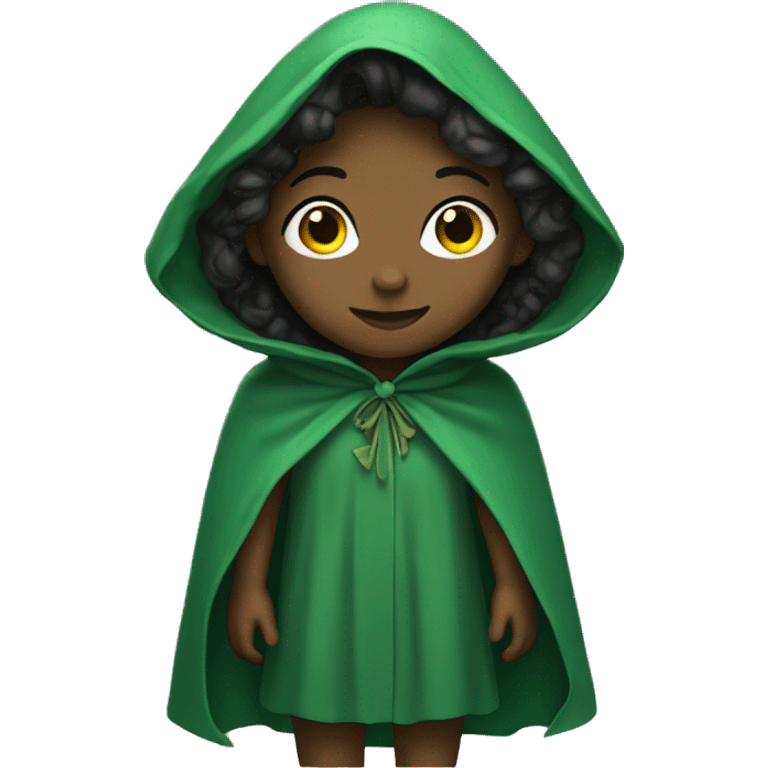 green cloak girl emoji