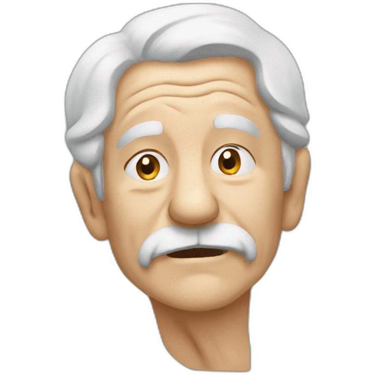 an old person smelling a sentbed emoji