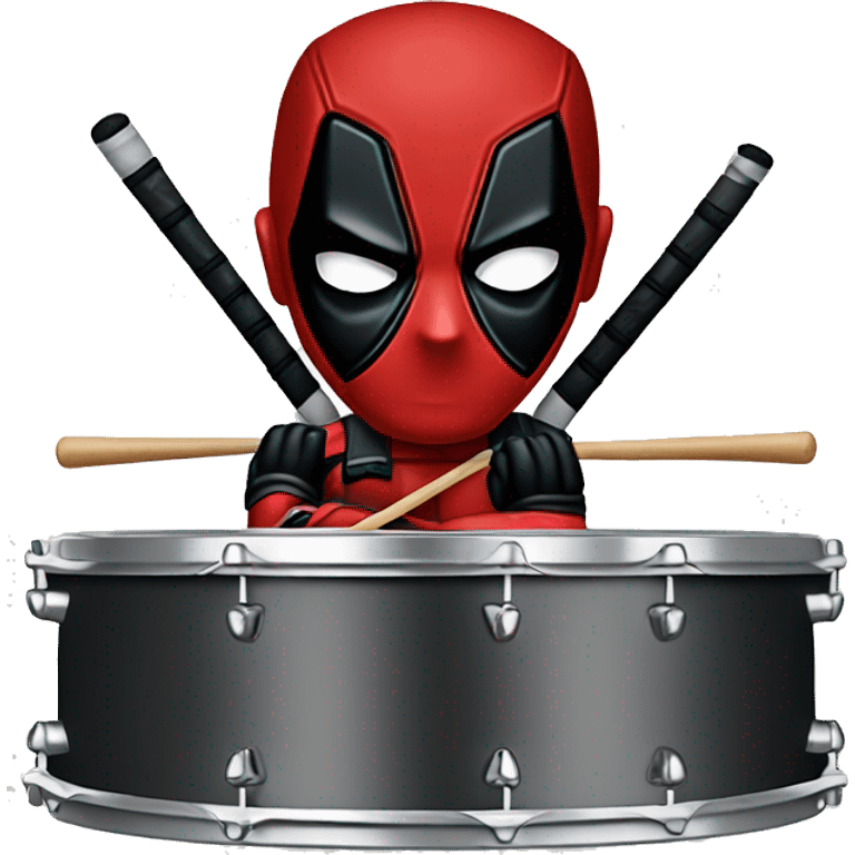 Deadpool play drum  emoji