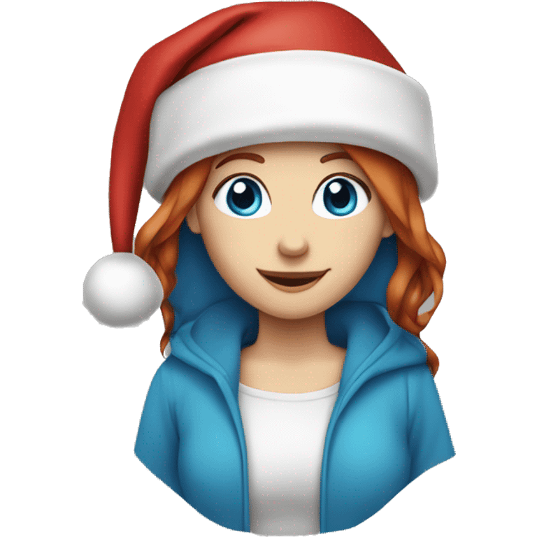 white-girl-red-hair-blue-eyes-wearing-santa-hat emoji