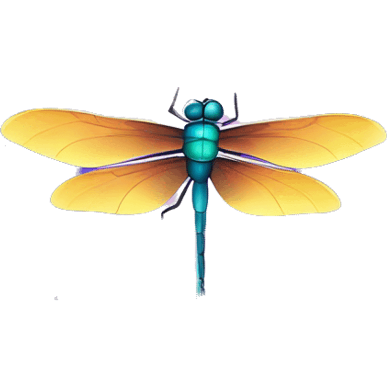 dragonfly inside a big shiny crystal ball that luminates the night sky emoji