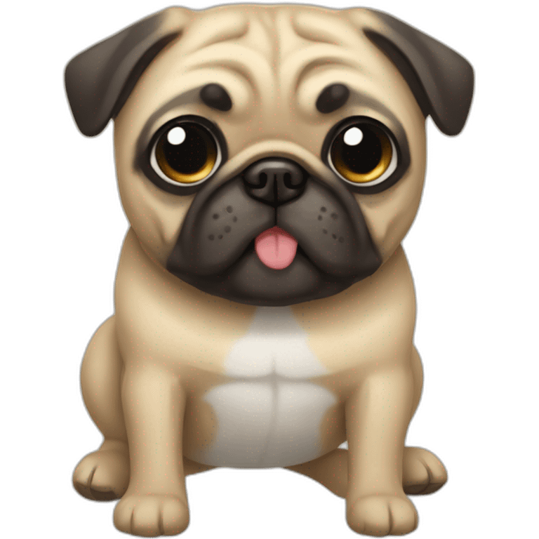 Perro-pug-duerme emoji