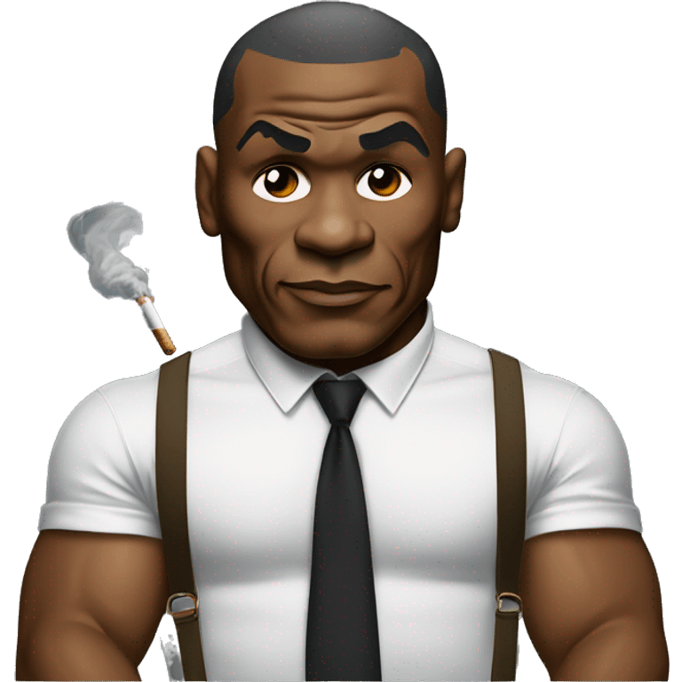 Mike Tyson smoking big cigar emoji