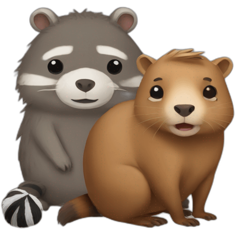 capybara and raccoon emoji