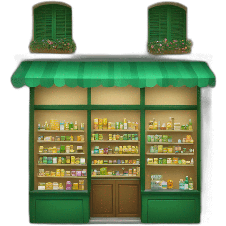 Spanish green pharmacy shop emoji