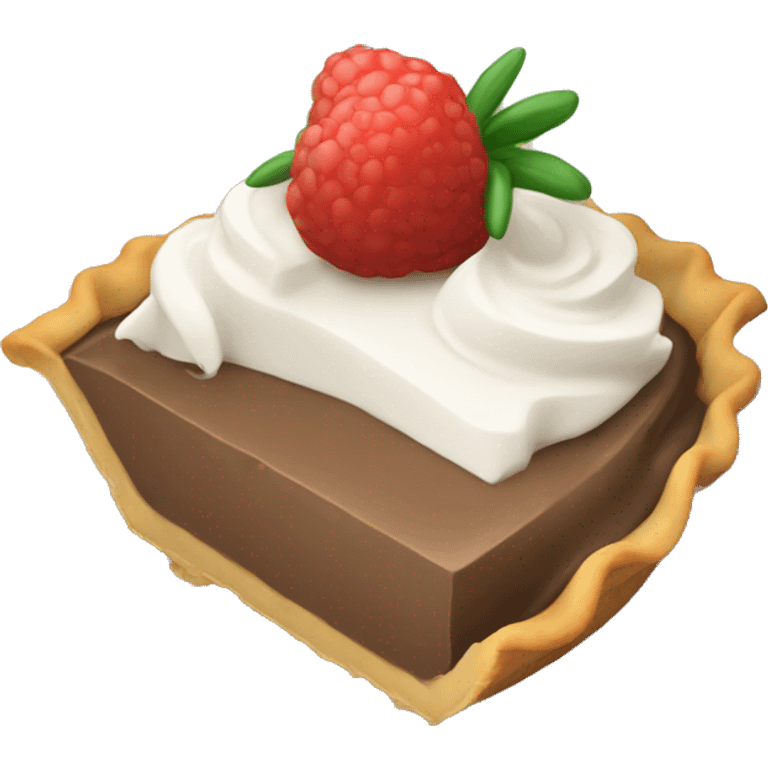 a pice pie with cram on top emoji