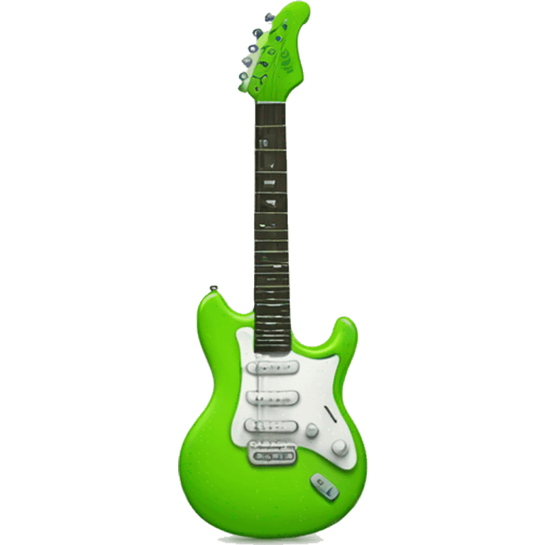 Lime green electric guitar  emoji