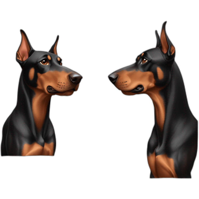 Doberman and frison horse emoji