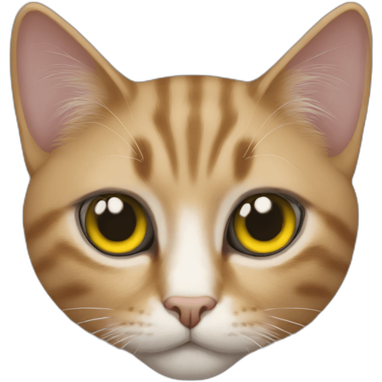 The cat's eyes are wide. emoji