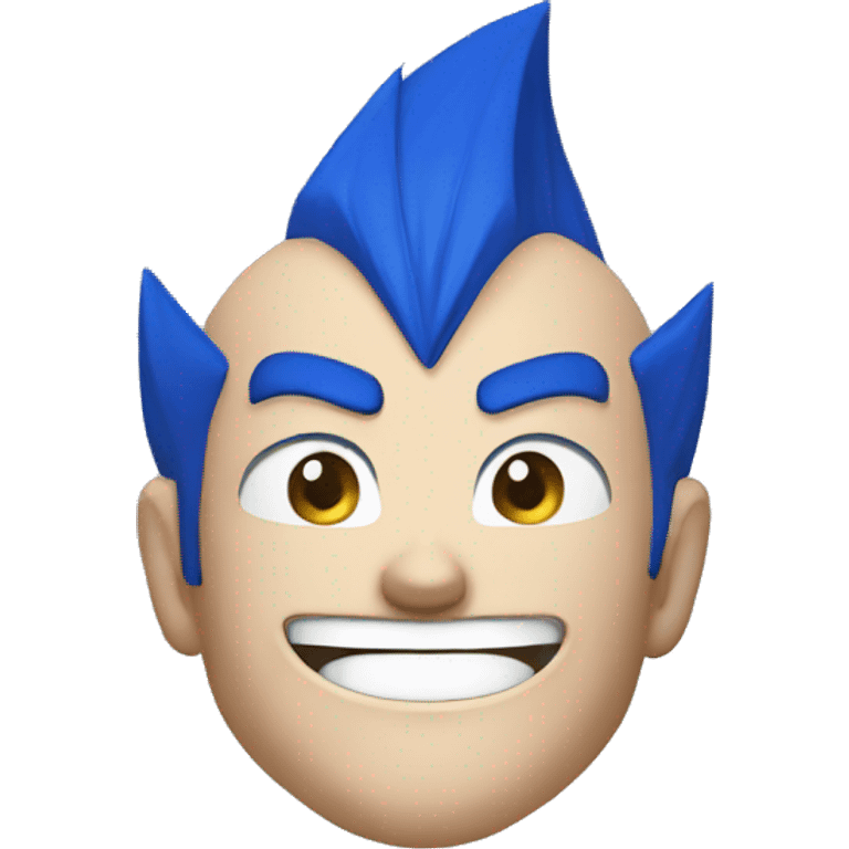 Songoku face with blue emoji