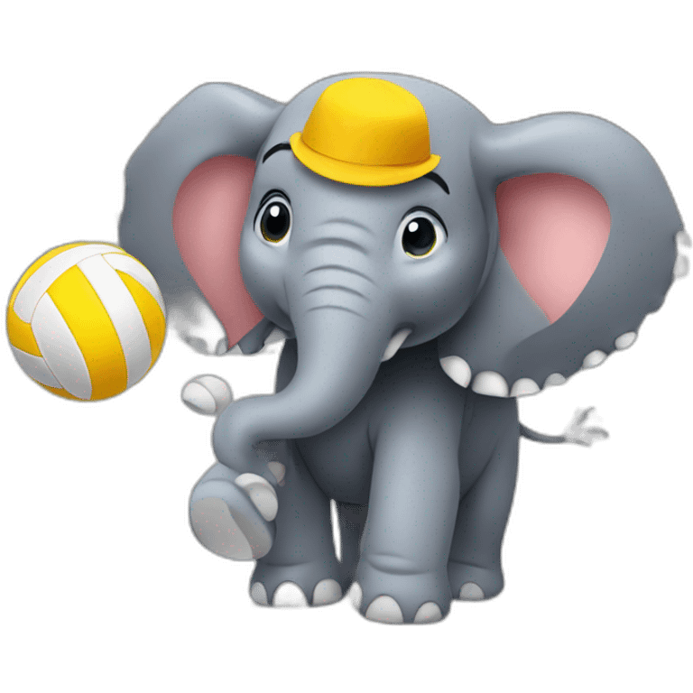 Elephant playing volleyball  emoji