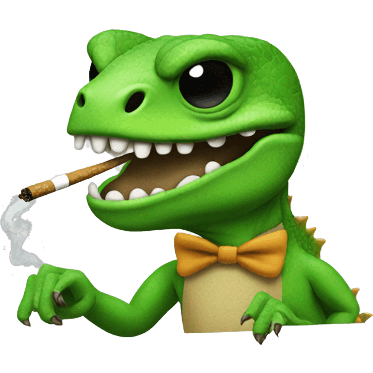 lizard smoking weed emoji