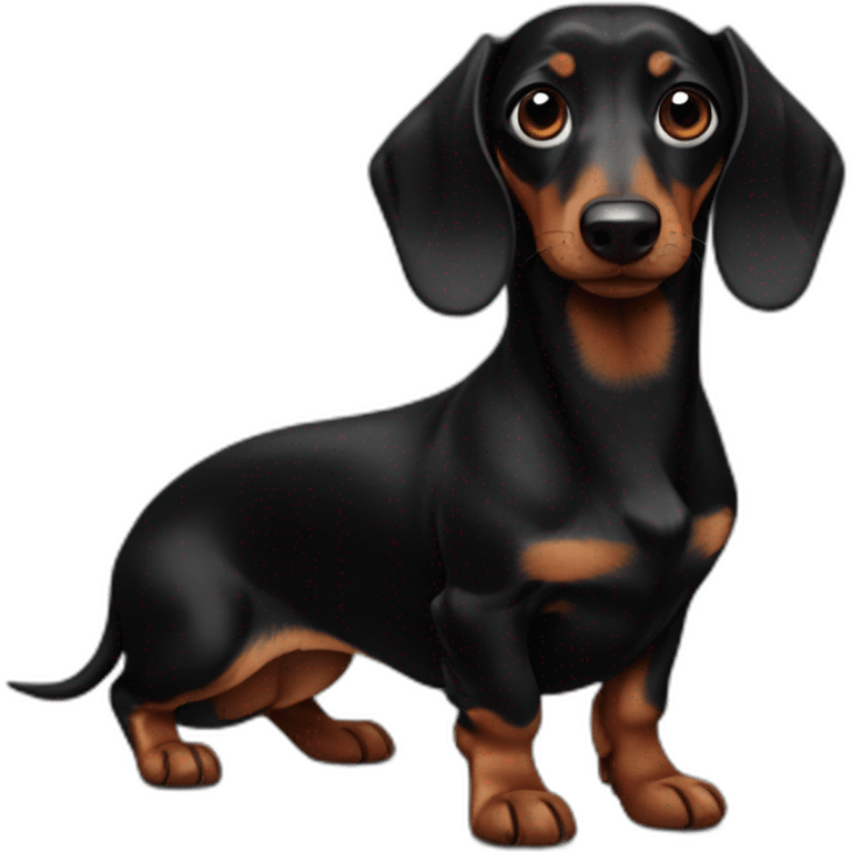 black Dachshund emoji