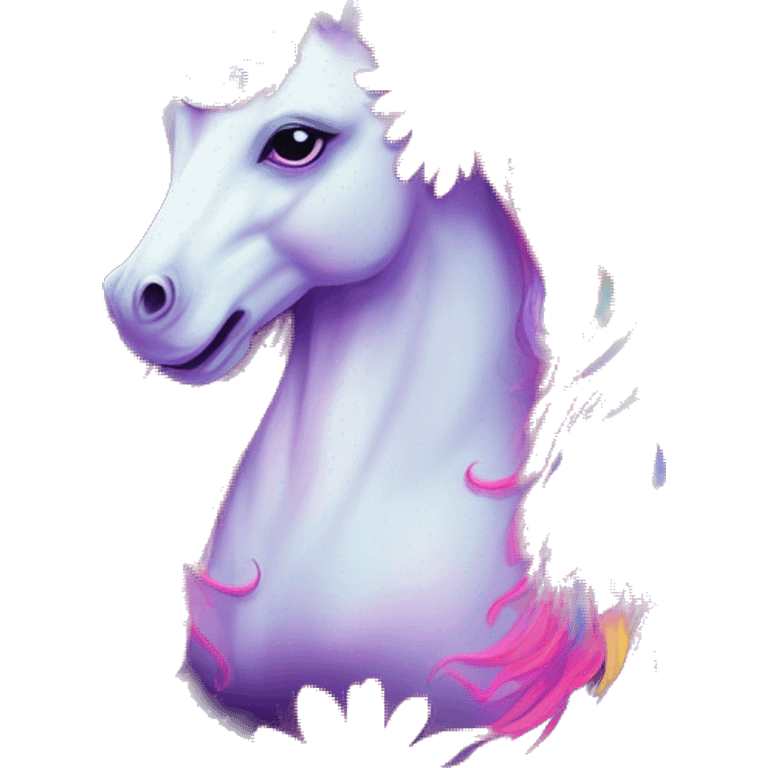 Trippy Zombie Pegasus unicorn psychedelic flowers floral groovy art neon rave raving emoji