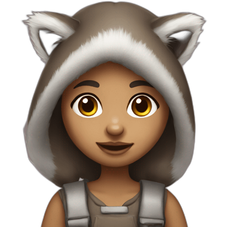 Racoon girl emoji