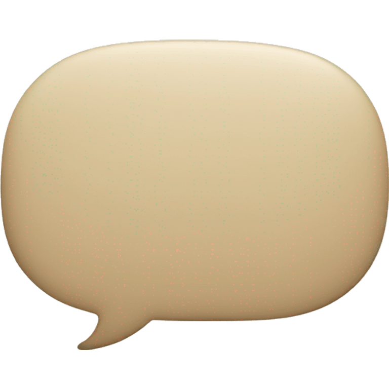 Beige speech bubble emoji