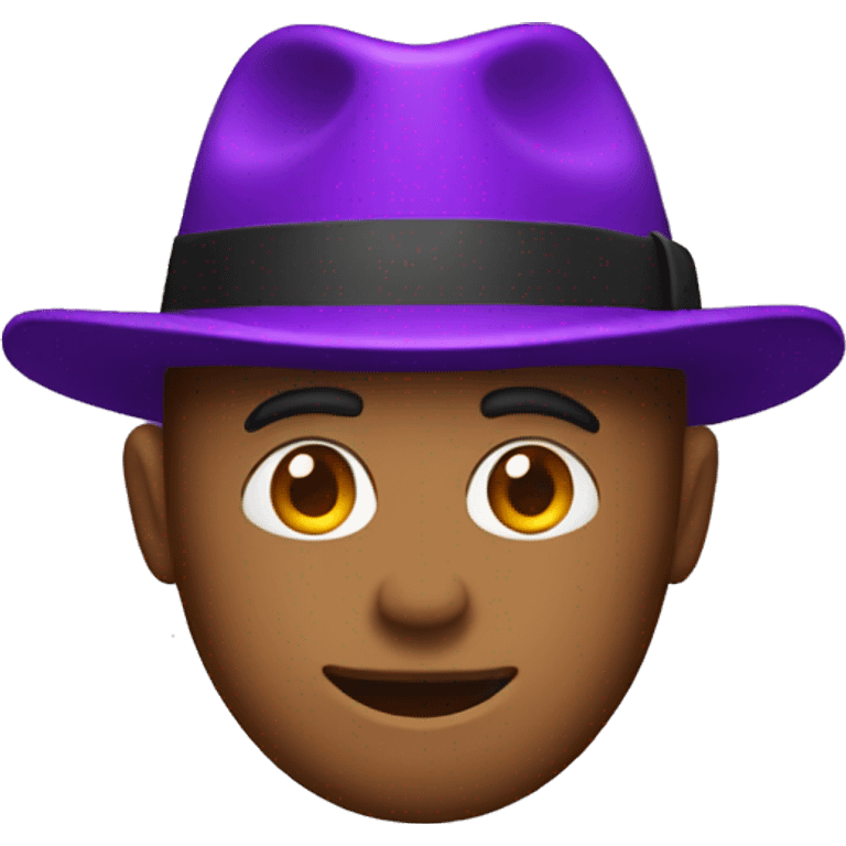 purple fedora without head emoji