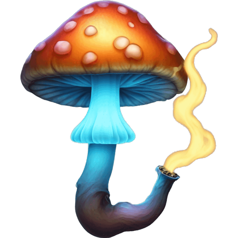 fantasy glowing fungi smoking  emoji