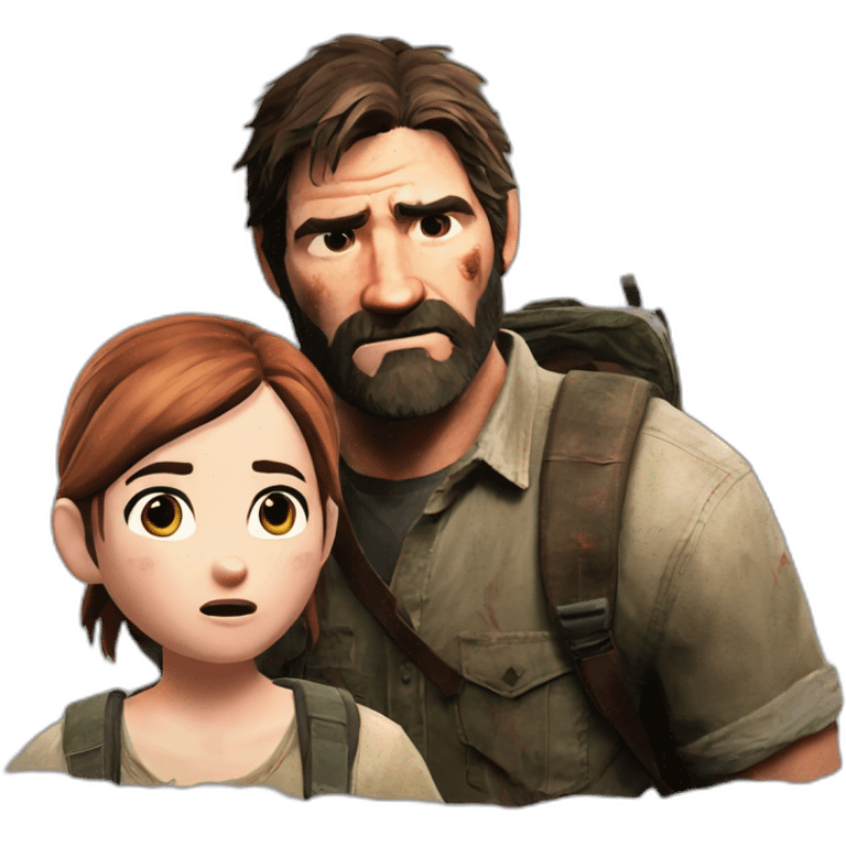 The last of us joel and ellie shocked emoji