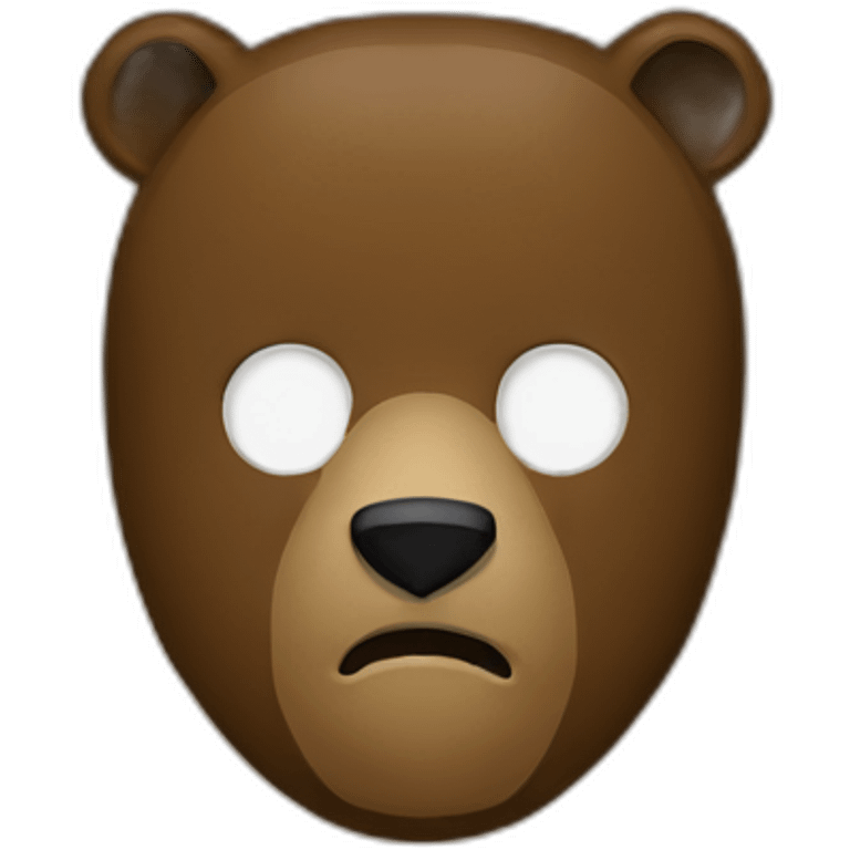 Grizzly head ski mask emoji