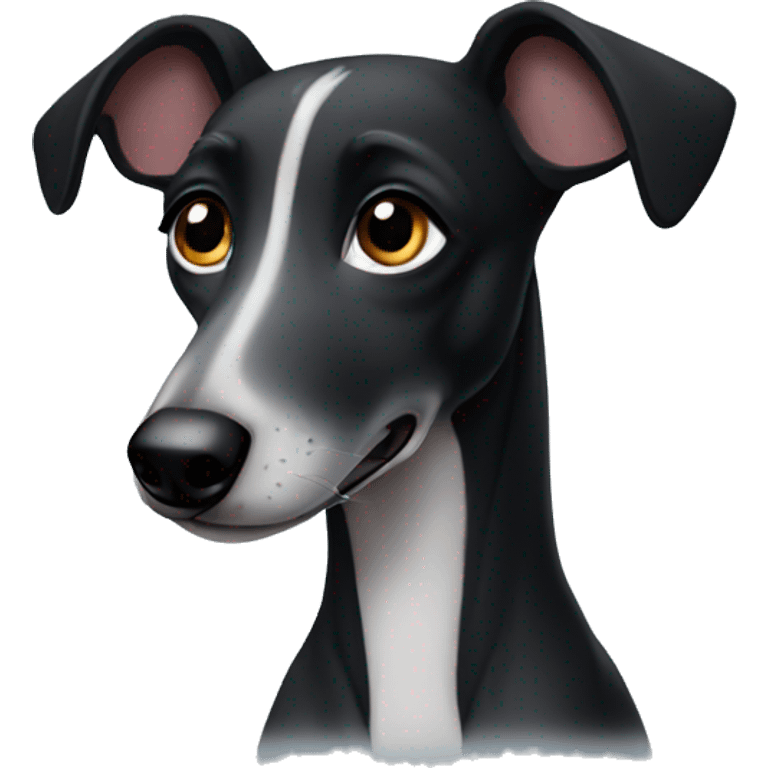 black greyhound puppy  emoji