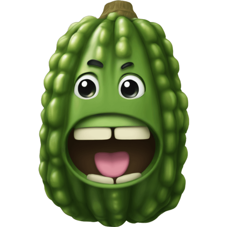 Pickle man mascot emoji