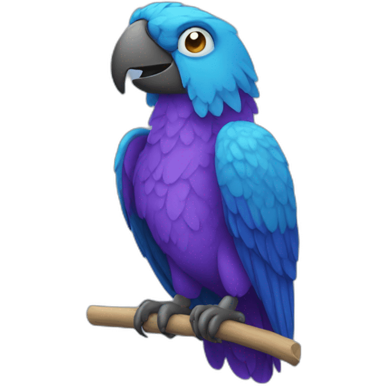 Purple hed blue parrot emoji