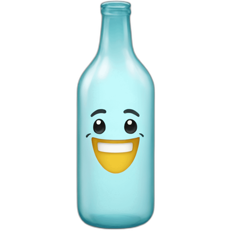 Smiling bottle emoji