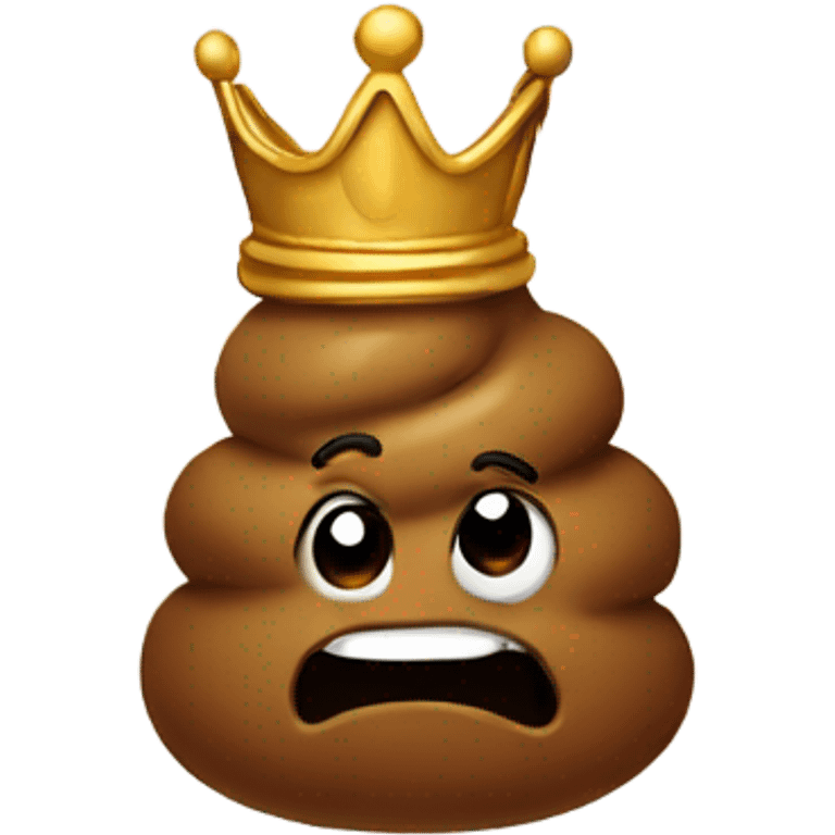 Poop wearing a crown emoji