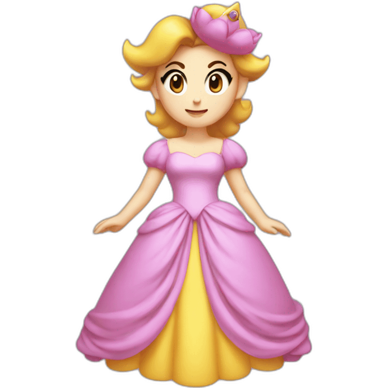 Mario with the dress from princess peach emoji