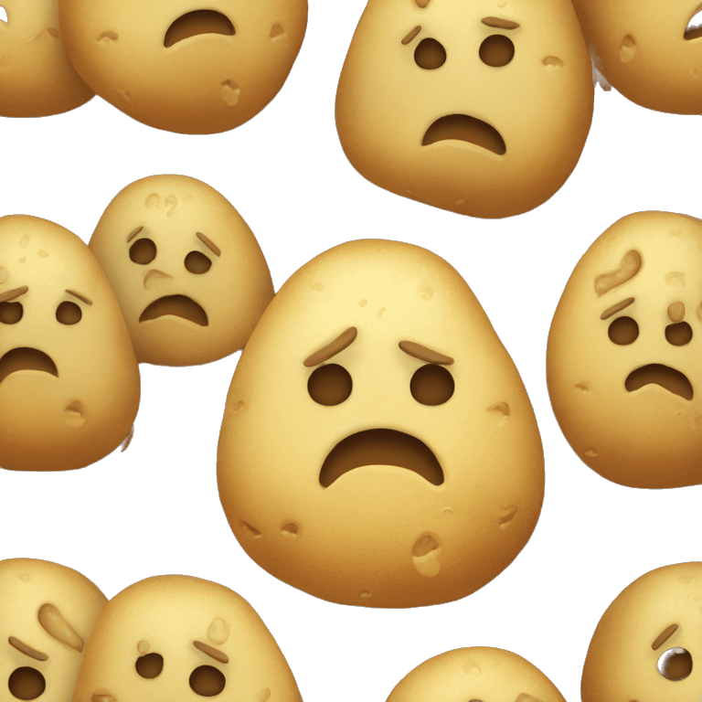 sad potato with tears emoji