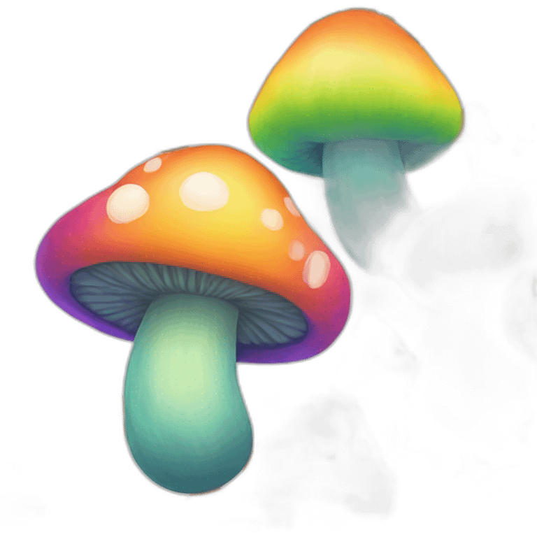 rainbow mushrooms emoji