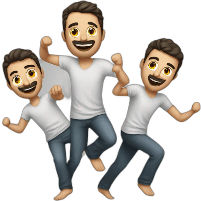 syrian dances with two guys behind him emoji