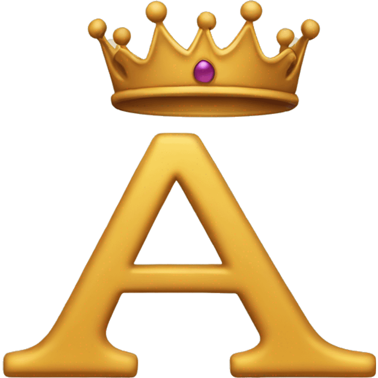 Letter A with a crown emoji