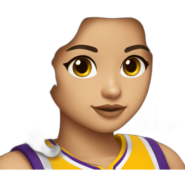 selena gomez wearing yellow lakers jersey emoji