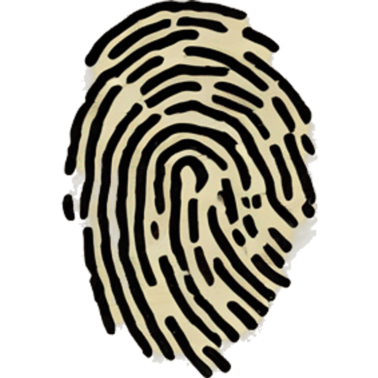 a fingerprint on a paper emoji