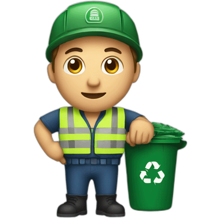 garbage man with a trash can emoji