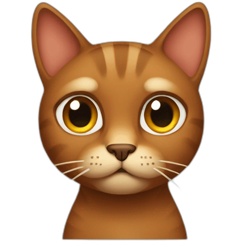 Brown cat annoyed emoji