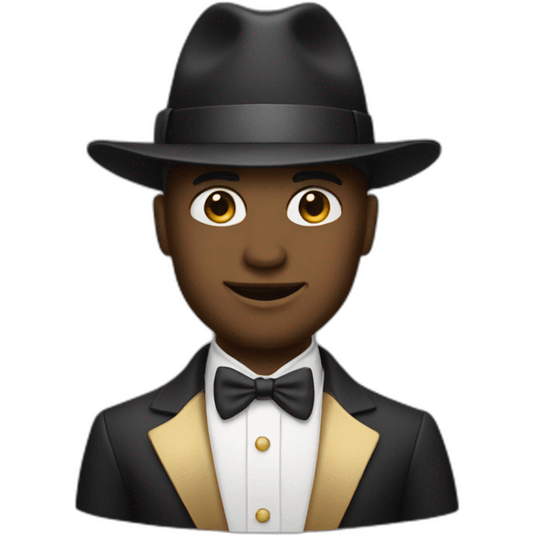 Person with rich style and a hat emoji