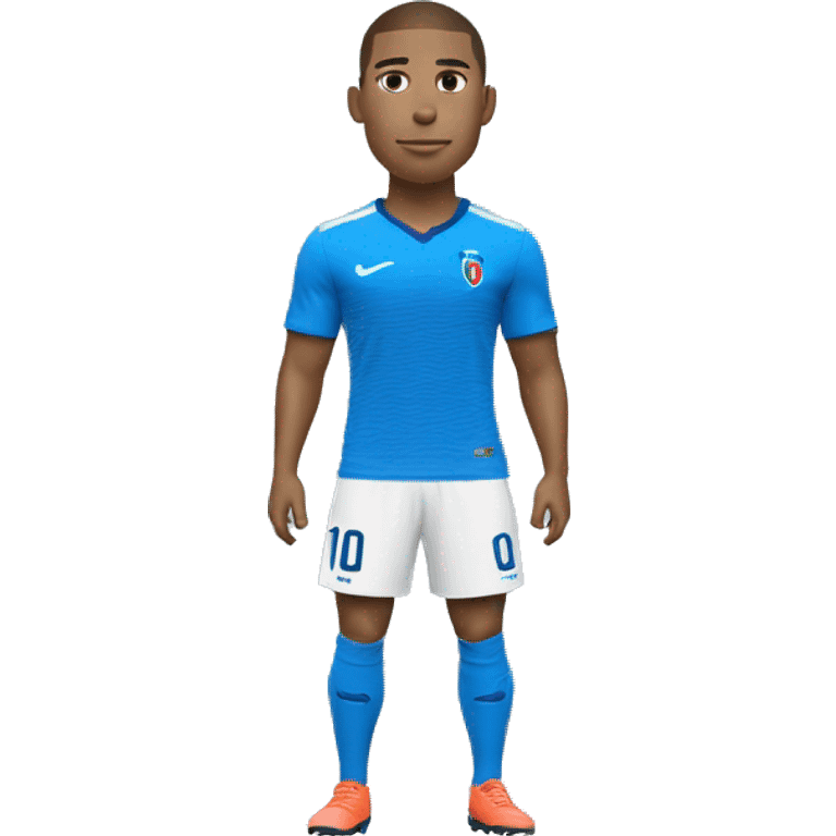 Signe infinity bleu avec mbappe derriere emoji