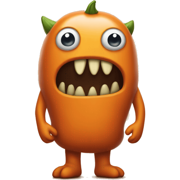 orange monster with GM emoji