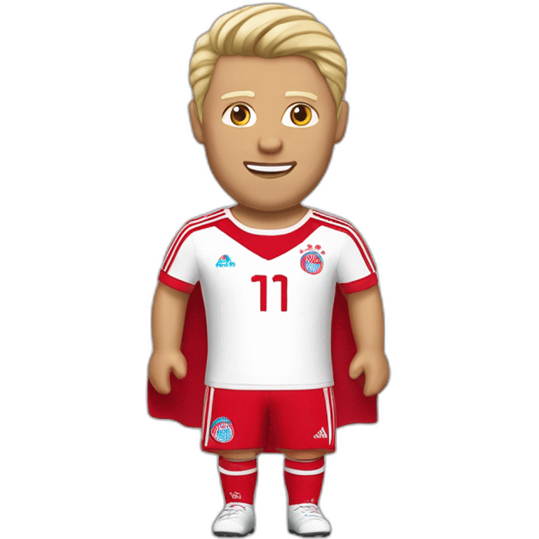 un mec qui s'appelle Simon qui est blond au cheveux lisse avec un maillot du Bayern Munich emoji