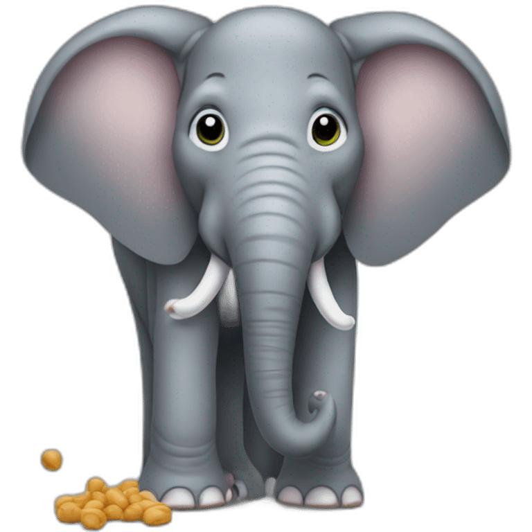 elephant holding peanut emoji