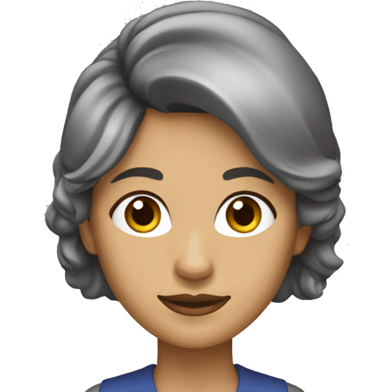 Mujer empresaria, pelo suelto y castaño emoji