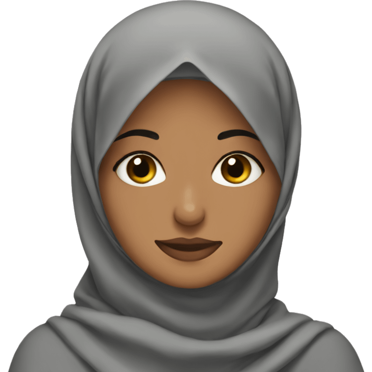 Hijabi covering half her face emoji